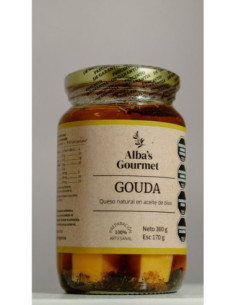 queso gouda macerado en oliva y especias