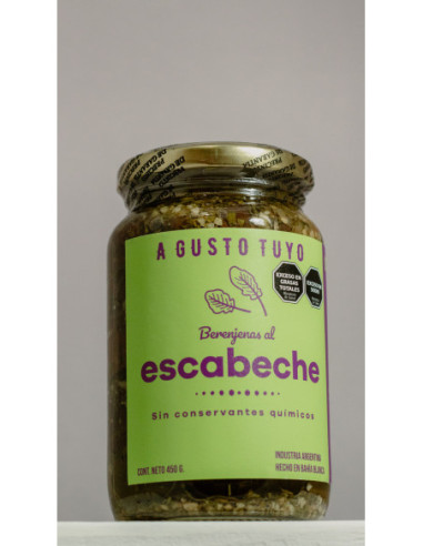 berenjena al escabeche, frasco 450g